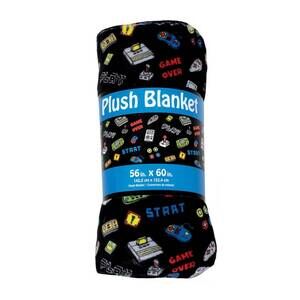 NEW ISCREAM kid's level up plush blanket in black